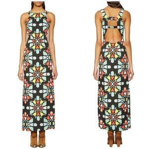 Mara Hoffman Kaleidoscope Open Strappy Back Column Maxi Dress 6